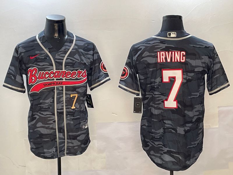 Men Tampa Bay Buccaneers #7 Irving Camo Joint Name 2024 Nike Limited NFL Jersey style 2->new england patriots->NFL Jersey